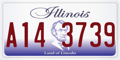IL license plate A143739