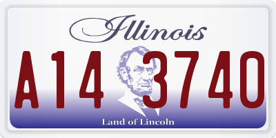 IL license plate A143740