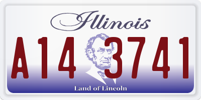 IL license plate A143741