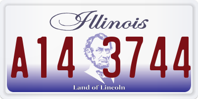 IL license plate A143744