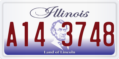 IL license plate A143748
