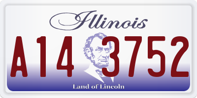 IL license plate A143752