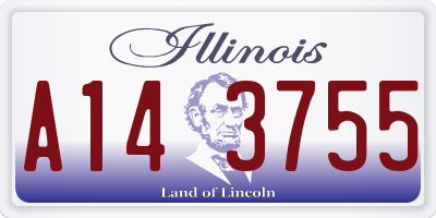 IL license plate A143755