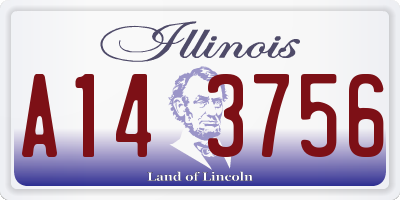 IL license plate A143756