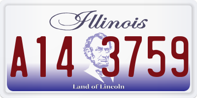 IL license plate A143759