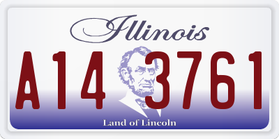 IL license plate A143761