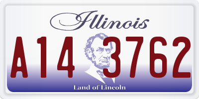 IL license plate A143762
