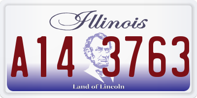 IL license plate A143763