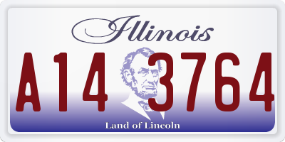 IL license plate A143764