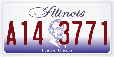 IL license plate A143771