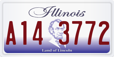 IL license plate A143772