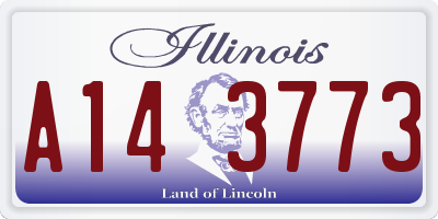 IL license plate A143773