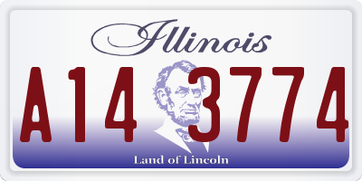 IL license plate A143774