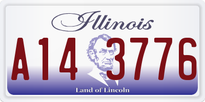 IL license plate A143776