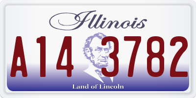 IL license plate A143782