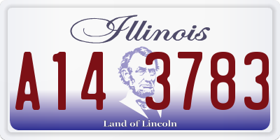 IL license plate A143783
