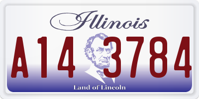 IL license plate A143784