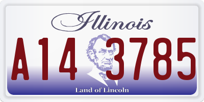 IL license plate A143785