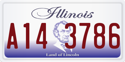 IL license plate A143786