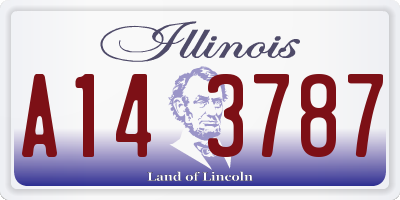 IL license plate A143787
