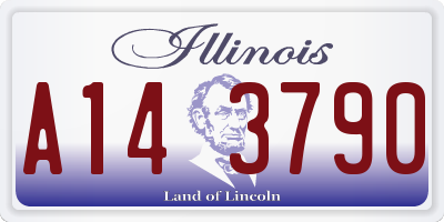 IL license plate A143790