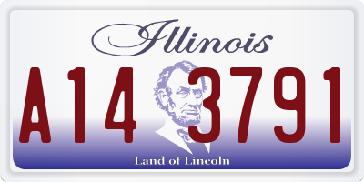 IL license plate A143791