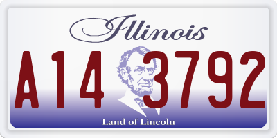 IL license plate A143792