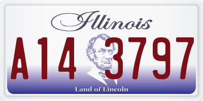IL license plate A143797