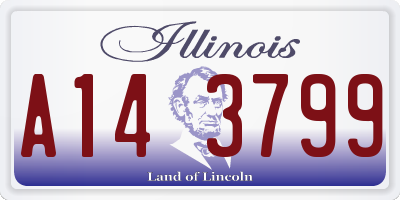 IL license plate A143799