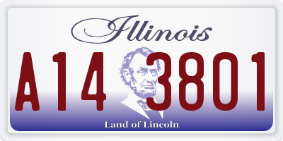 IL license plate A143801