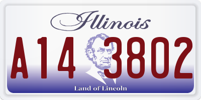 IL license plate A143802