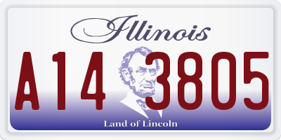 IL license plate A143805