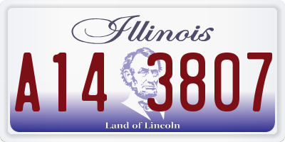 IL license plate A143807