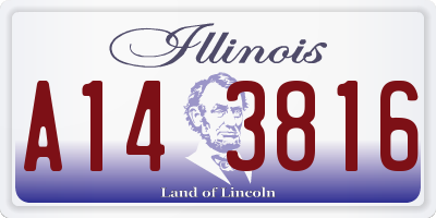 IL license plate A143816