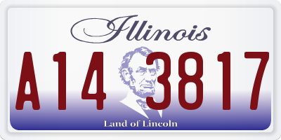 IL license plate A143817
