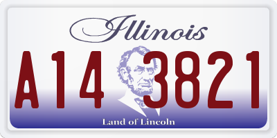 IL license plate A143821