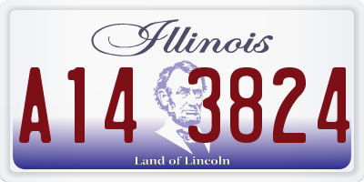 IL license plate A143824