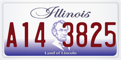 IL license plate A143825