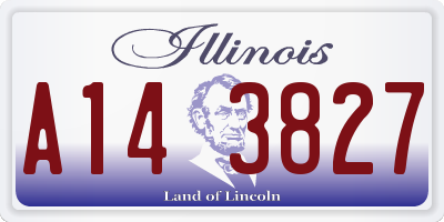 IL license plate A143827