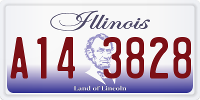 IL license plate A143828