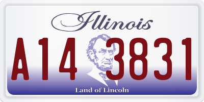 IL license plate A143831
