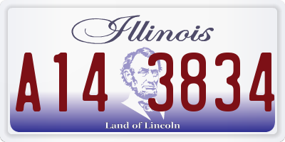 IL license plate A143834