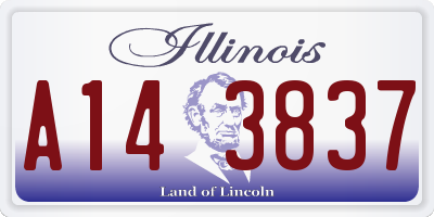 IL license plate A143837