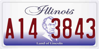 IL license plate A143843