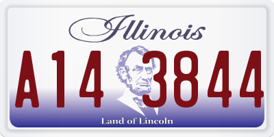 IL license plate A143844
