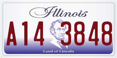 IL license plate A143848