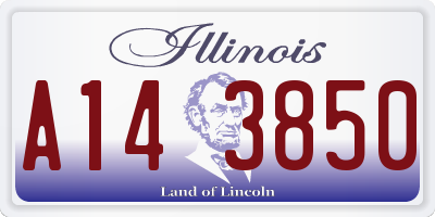 IL license plate A143850