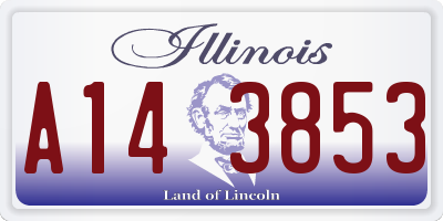 IL license plate A143853