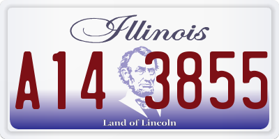 IL license plate A143855