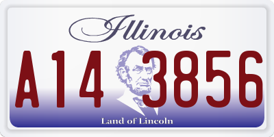 IL license plate A143856